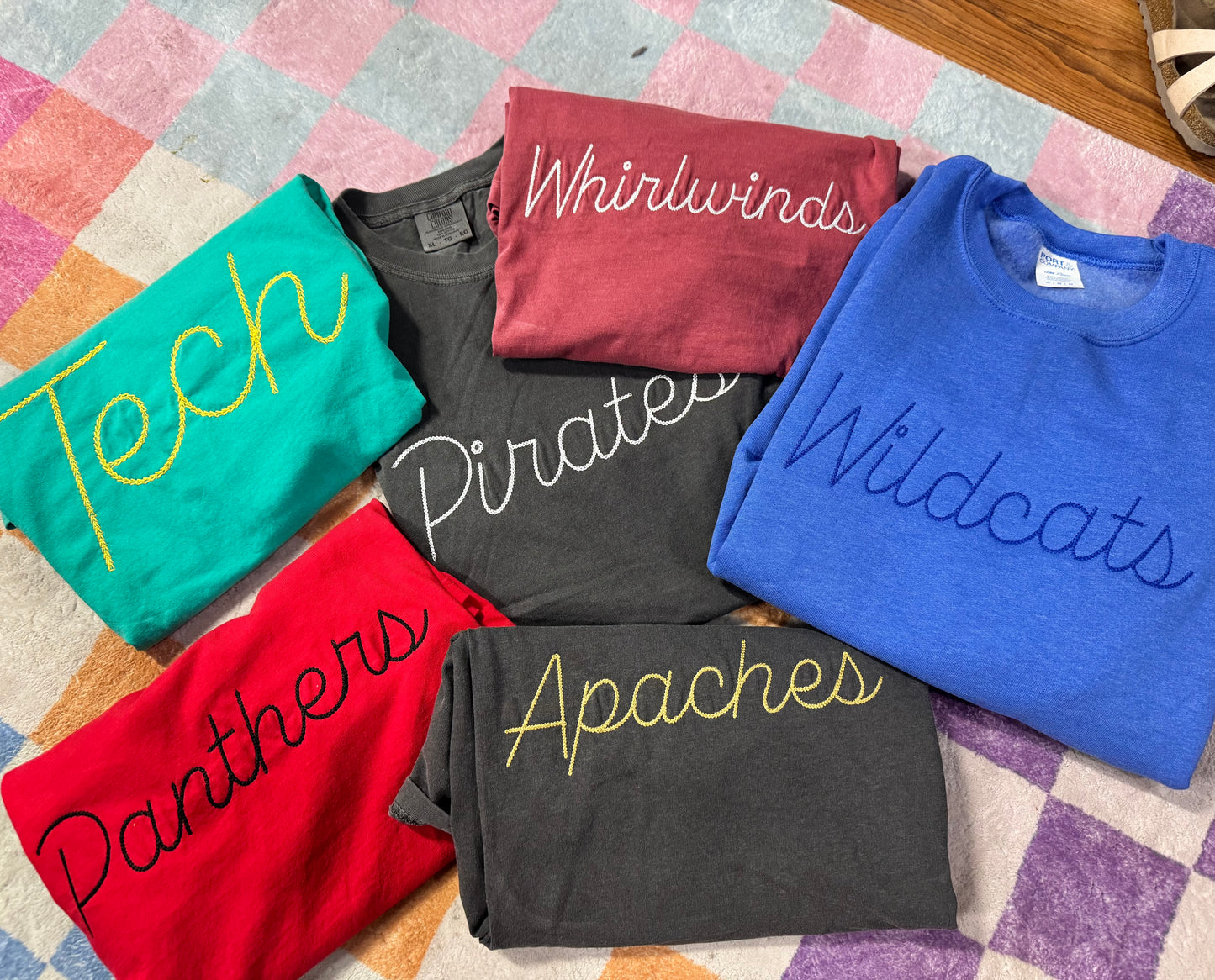 Custom Chain Embriodery Sweatshirt or Tee
