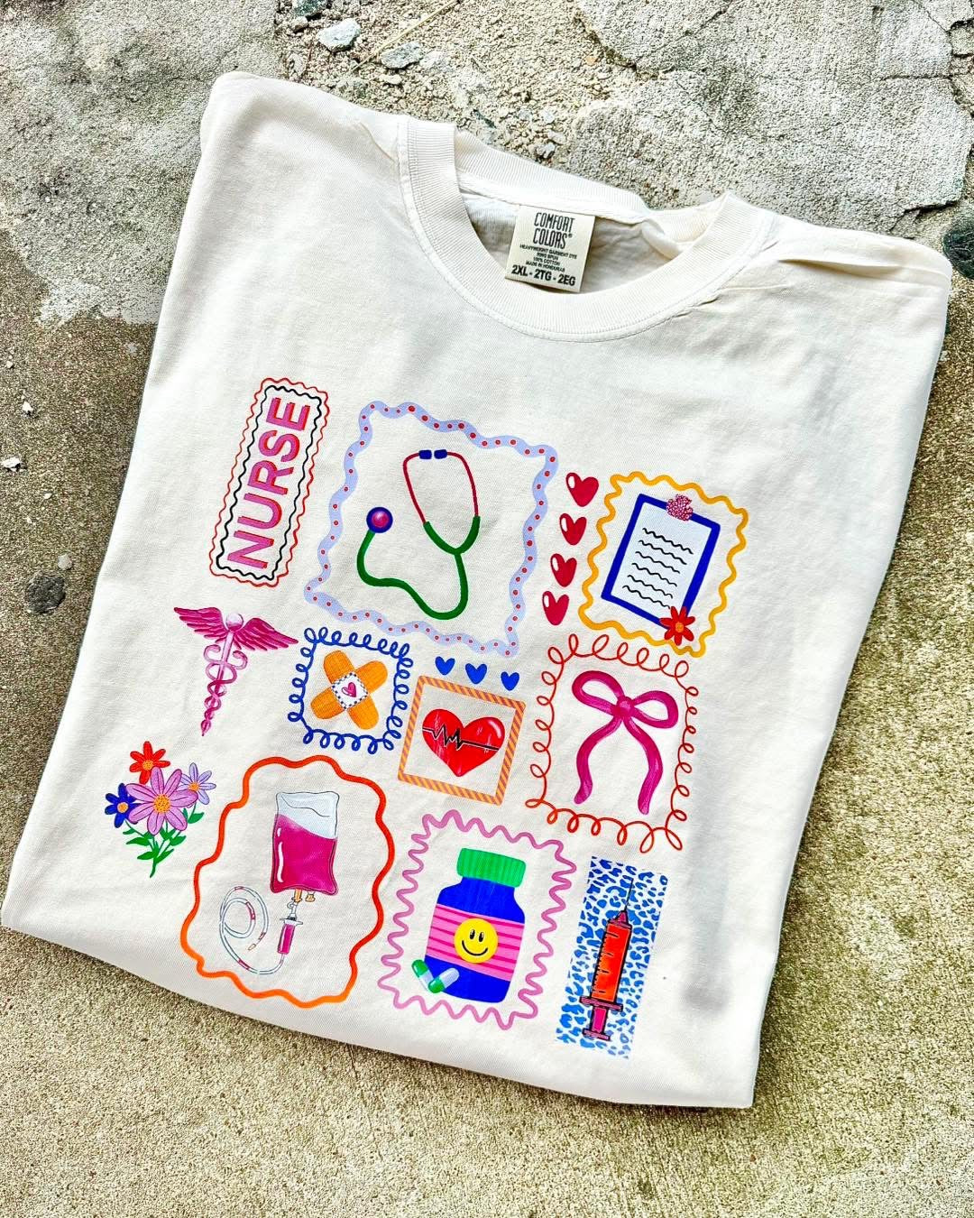 Nurse stamps tee