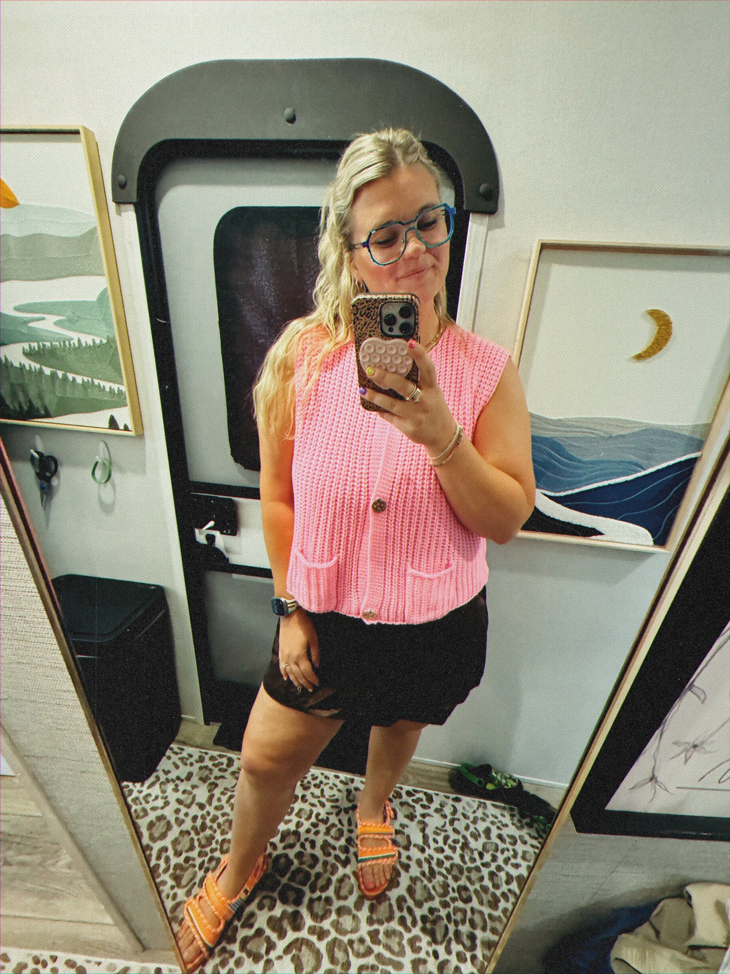 Chunky Pink Sweater Vest