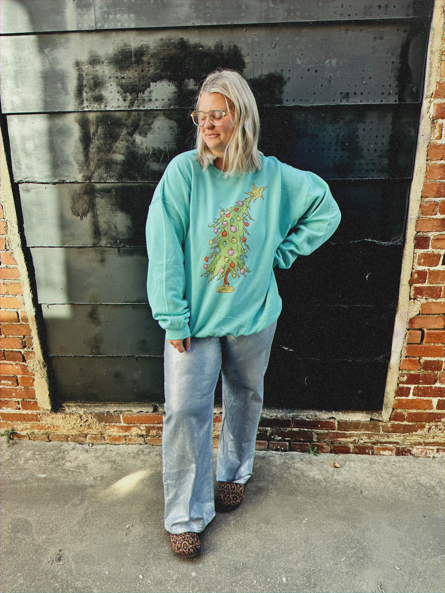 Teal Grinchy Sweatshirt or Tee
