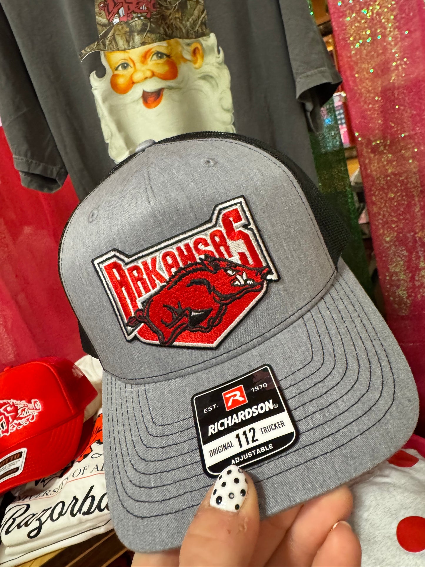 Arkansas Razorback men’s hat (gray/black)