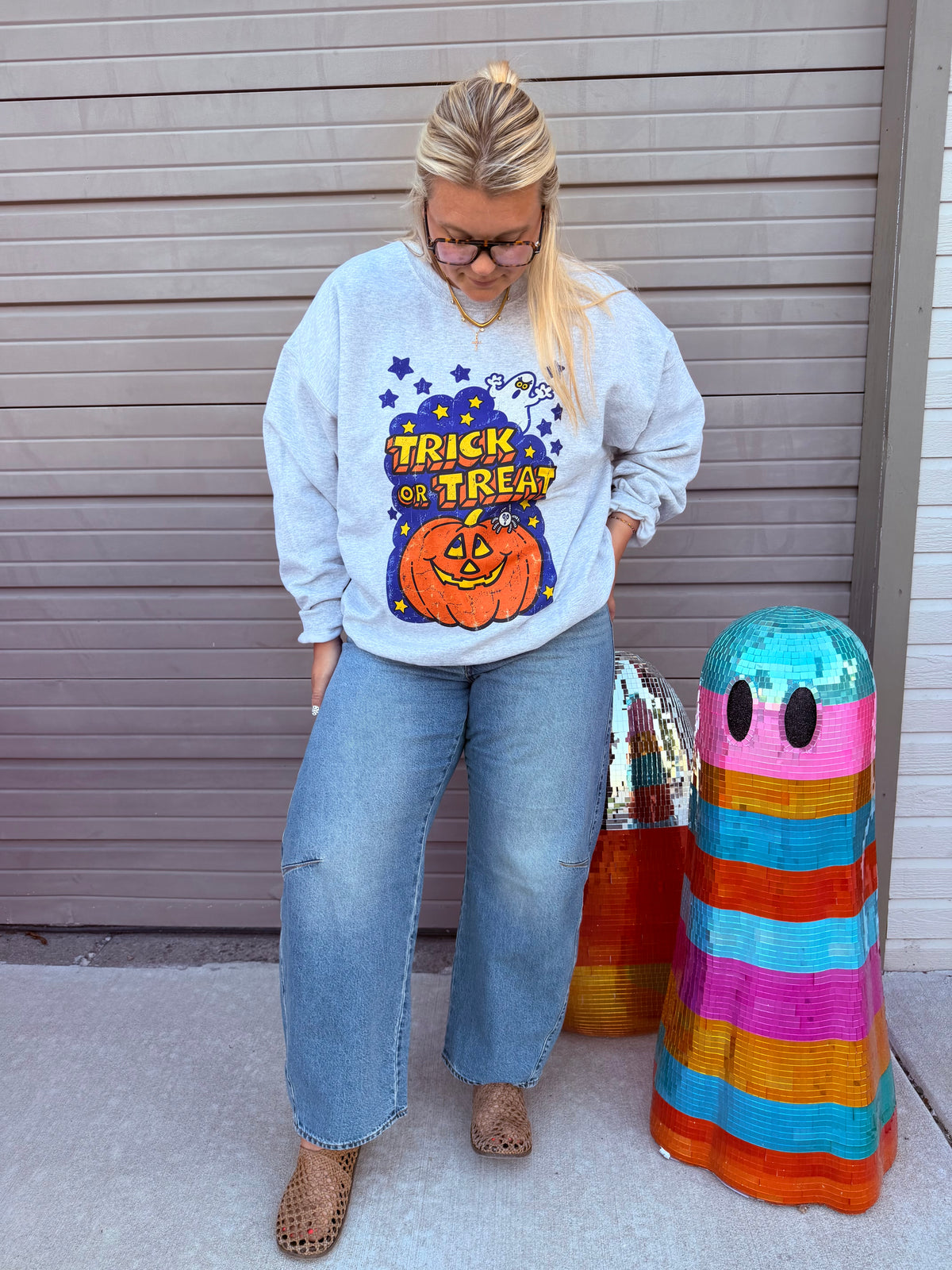 Trick or Treat Pumpkin (Sweatshirt or Tee)