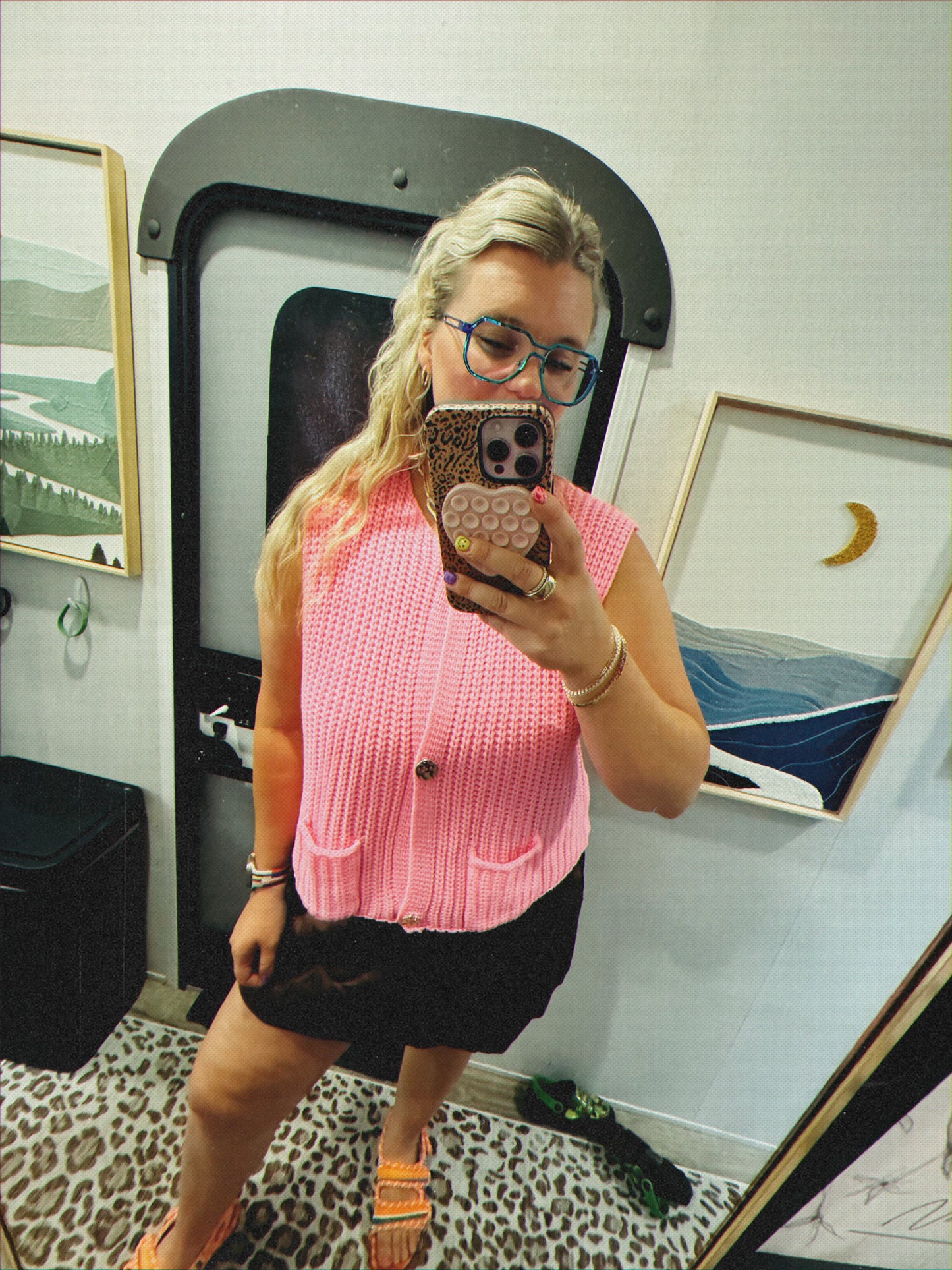 Chunky Pink Sweater Vest