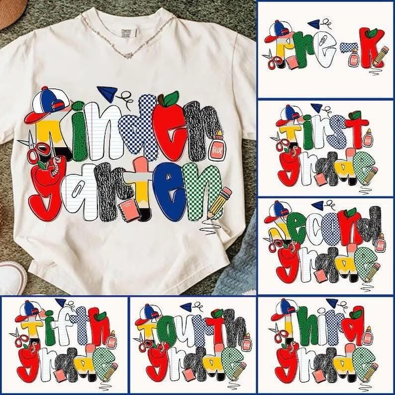 Custom Grade/Name Tee (school things)