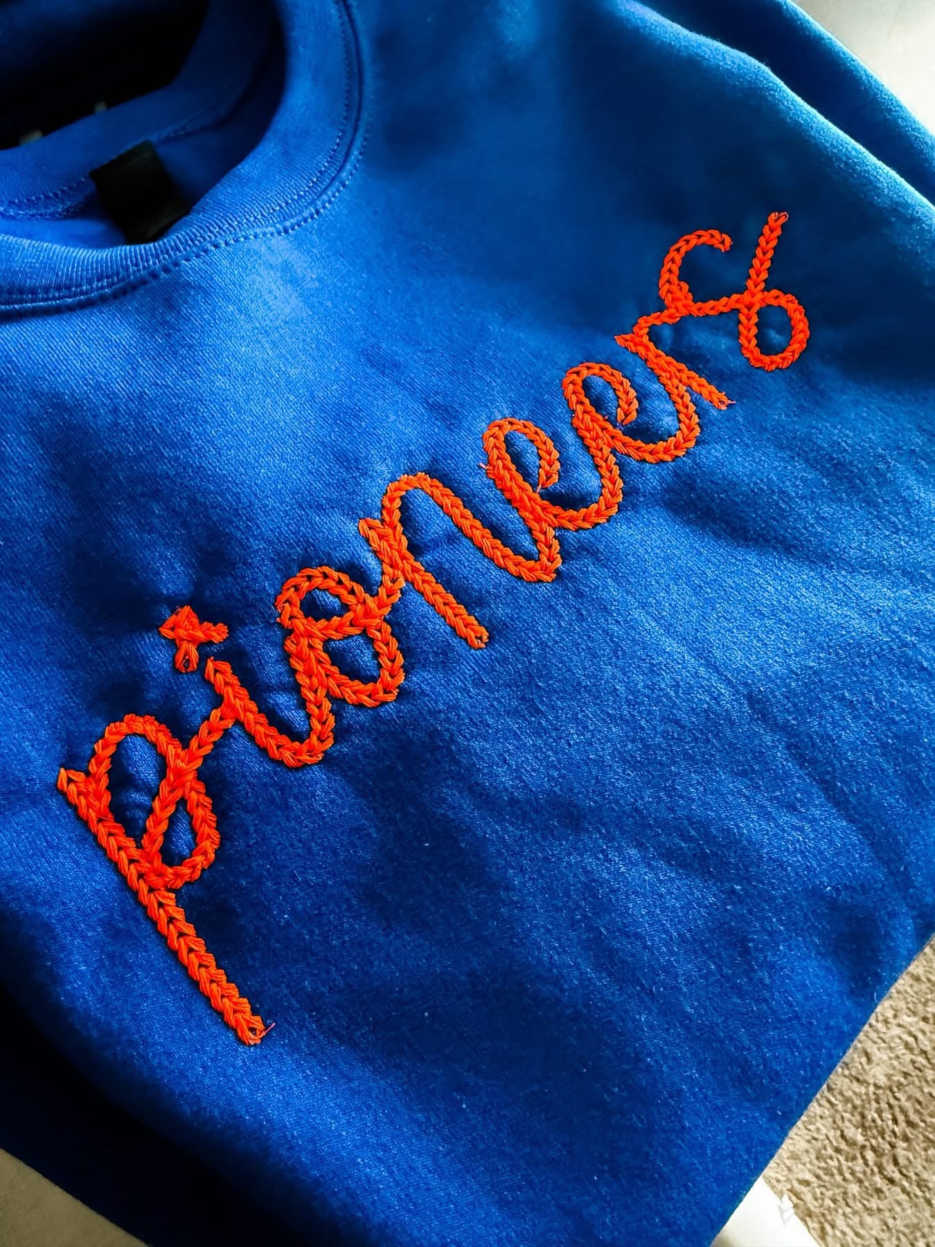 Custom Chain Embriodery Sweatshirt or Tee