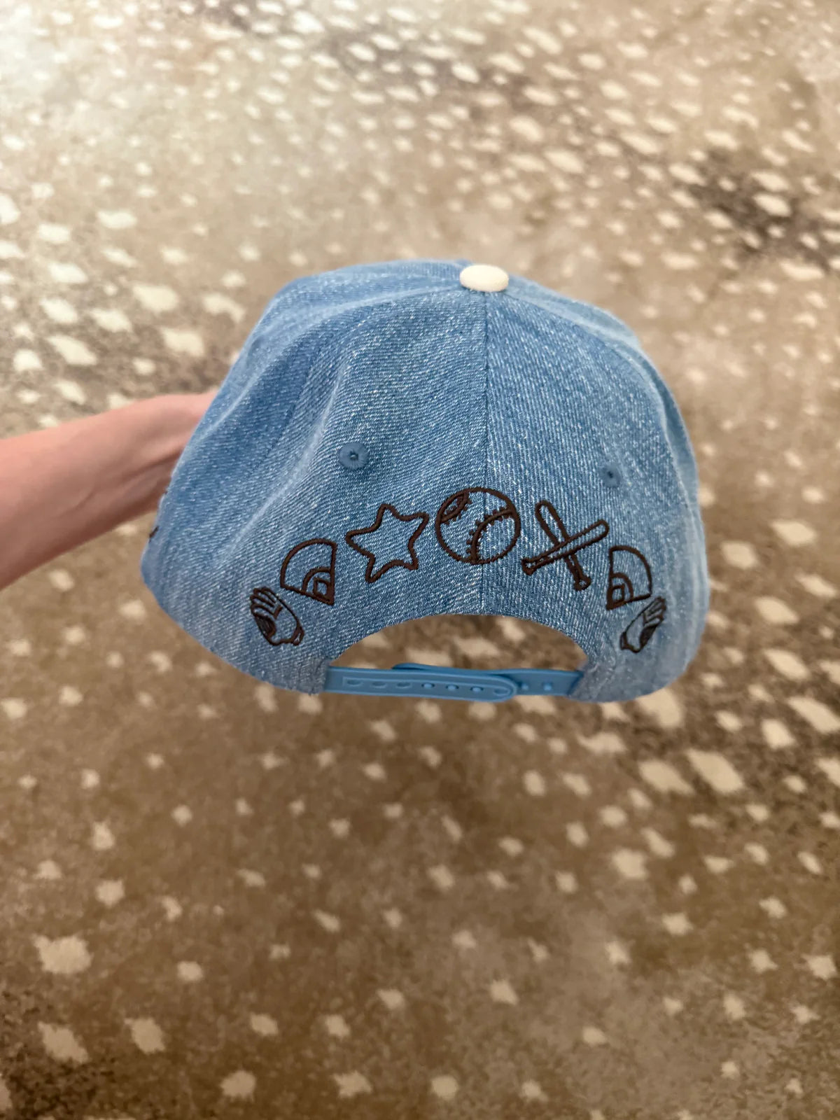 Denium Baseball Mom Hat