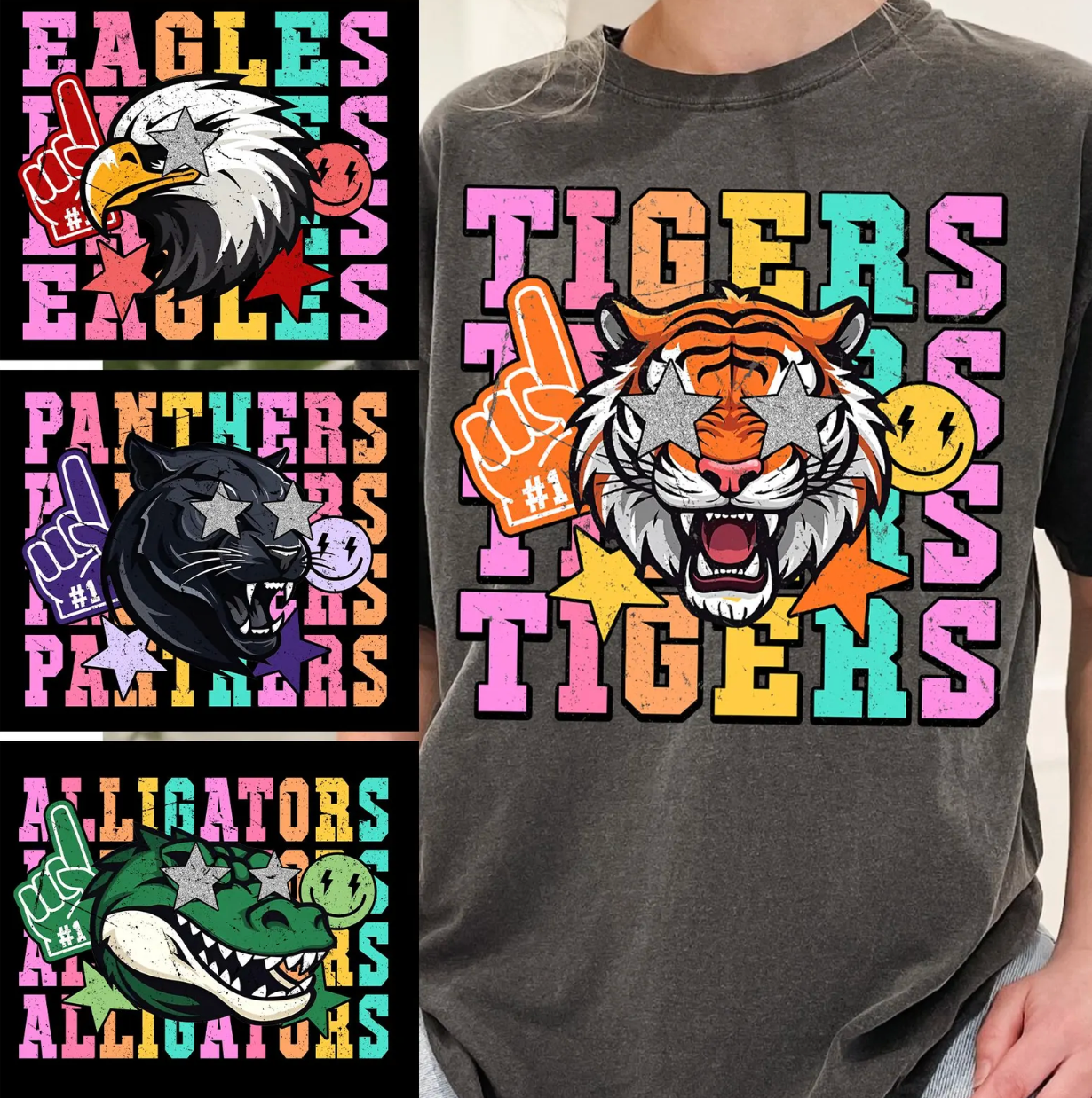 Custom Stacked Funky Team Sweatshirt or Tee