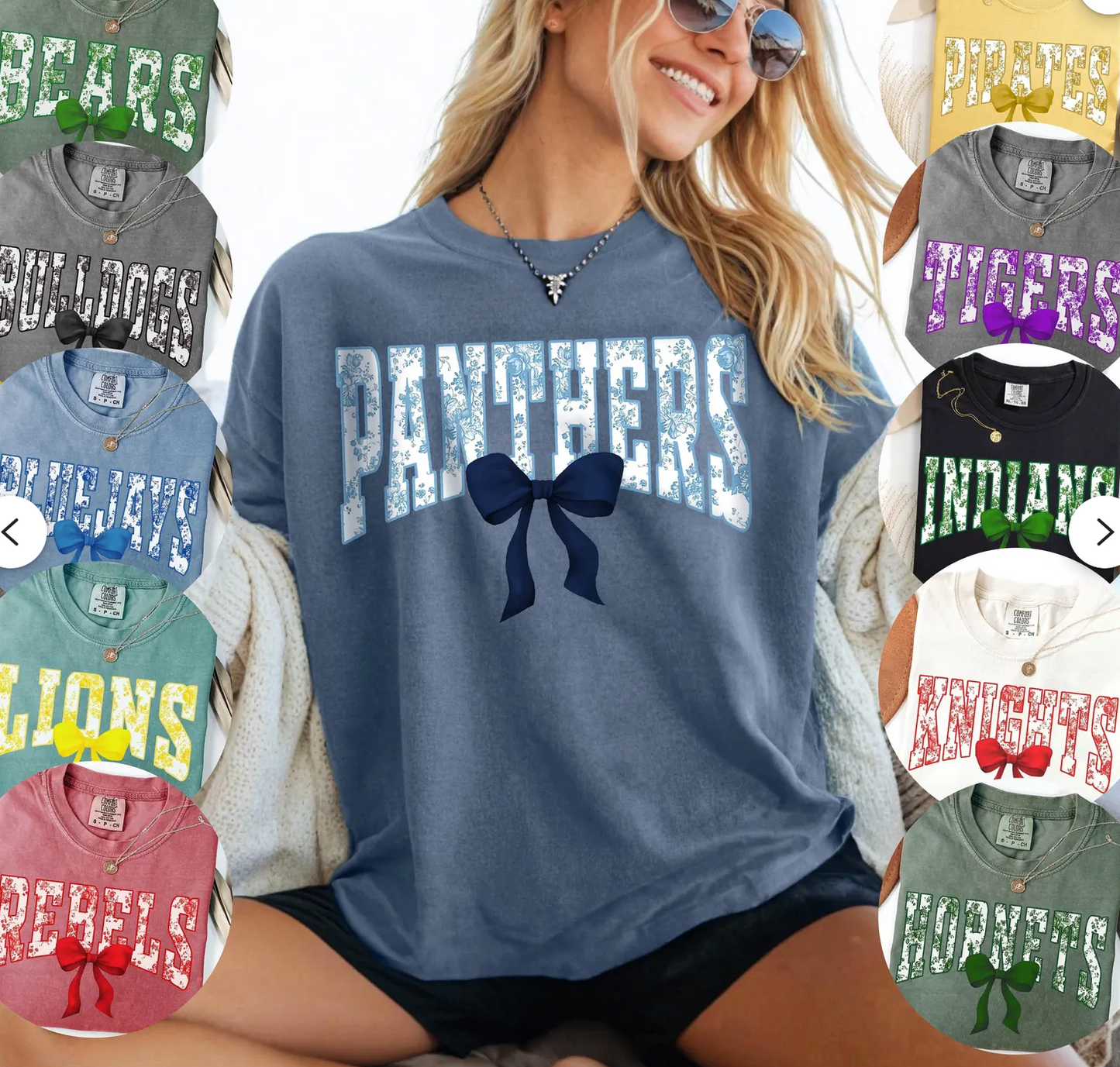 Custom Bow Girly Sweatshirt or Tee