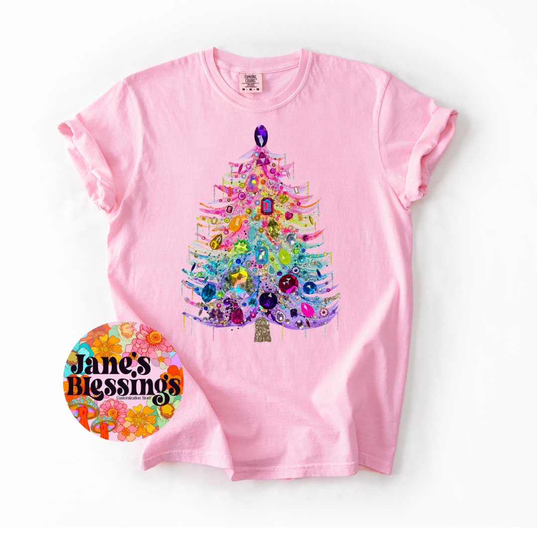 Glitzy Christmas Tree Tee or Sweatshirt