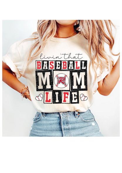 Baseball Mom Life Tee or Sweatshirt