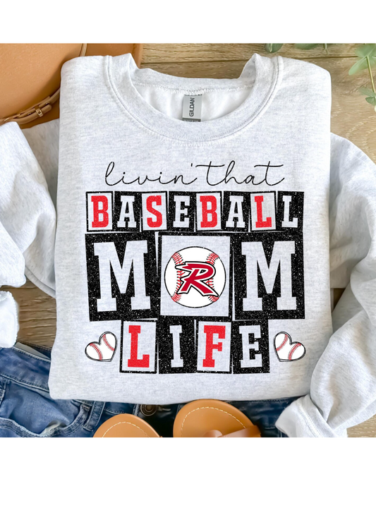 Baseball Mom Life Tee or Sweatshirt