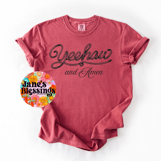 Yeehaw & Amen Tee