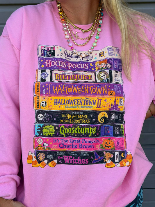 Halloween Vintage Movies (Sweatshirt or Tee0