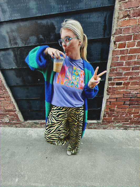 Blue and Green Long Sweater