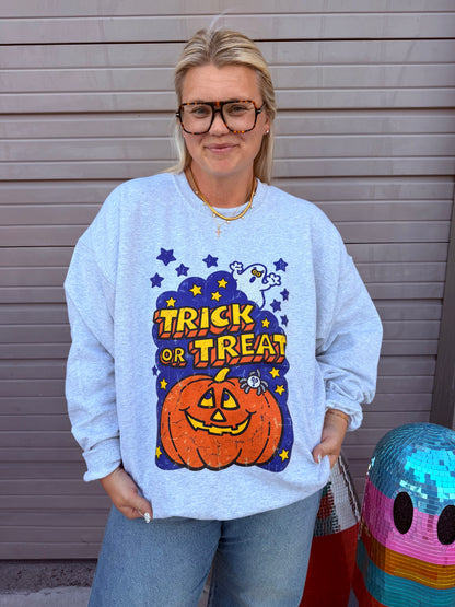 Trick or Treat Pumpkin (Sweatshirt or Tee)
