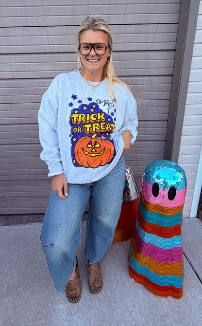 Trick or Treat Pumpkin (Sweatshirt or Tee)