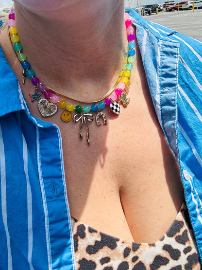 Preppy Glass Bead Necklace