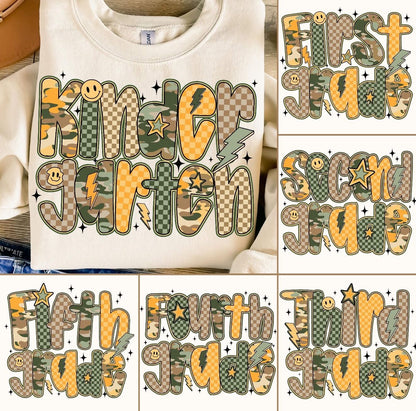 Custom Grade/Name Tee (camo)