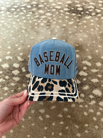 Denium Baseball Mom Hat