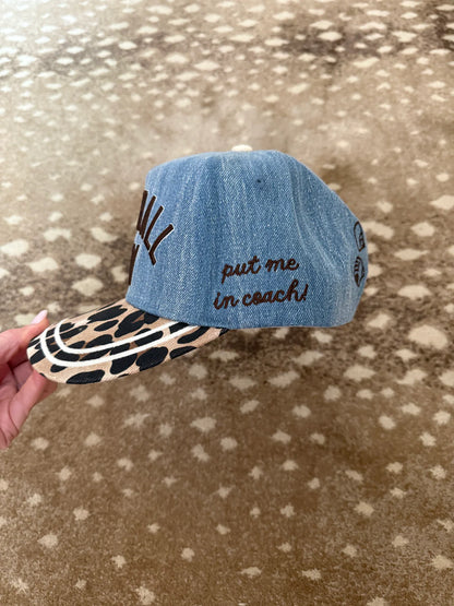 Denium Baseball Mom Hat