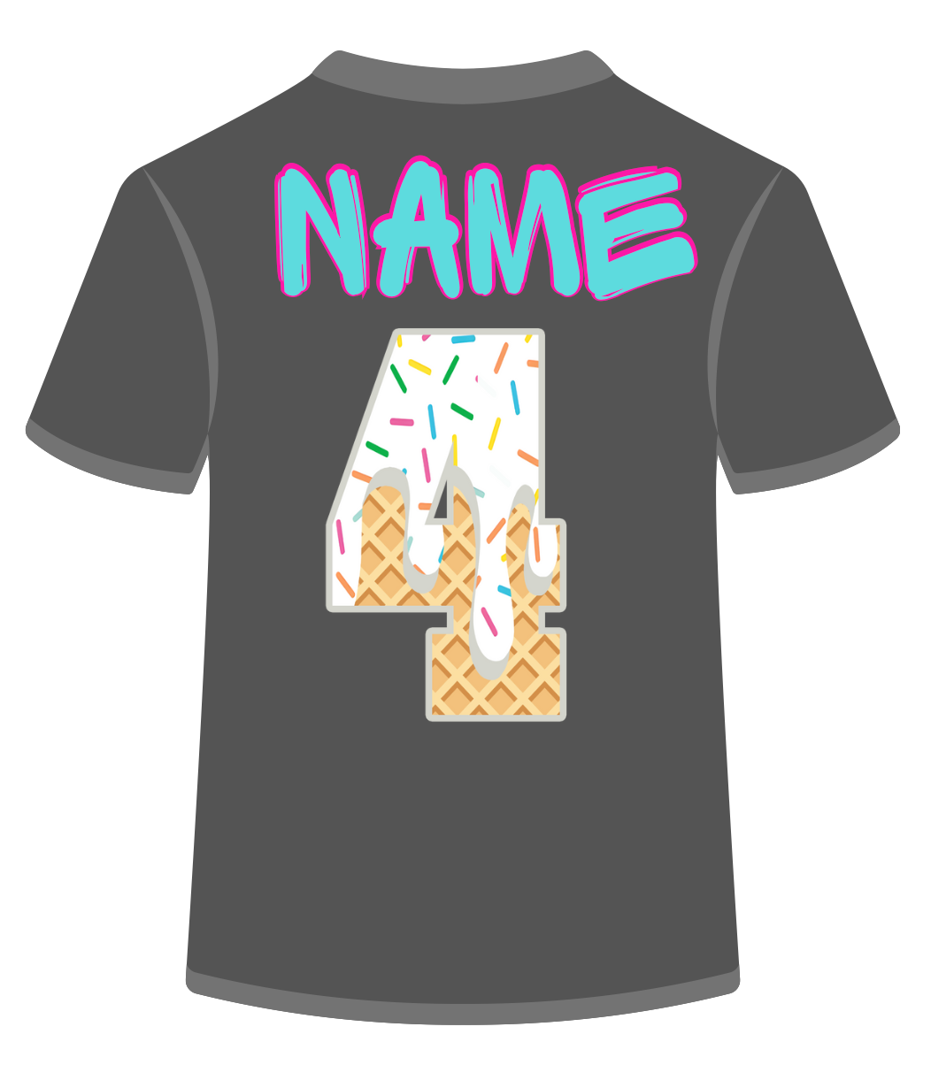 Baseball Drip Custom Tee: Front and Back